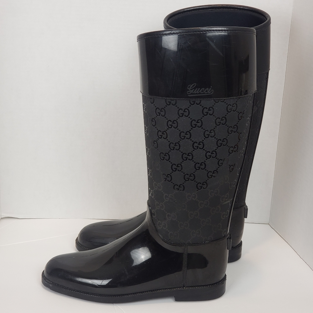 GUCCI Rain Boots Black Size 39/ 9